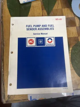 Sd-43 Ac Gm Delco Fuel Pump Systems Service Manual