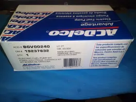 Bgv00240 Acdelco 19237632 Gm/ac Delco Electric Fuel Pump Kit New Acd# Gm#19237632