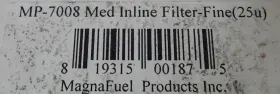 Mp-7008 Aeromotive Fuel Filter 25 Microns -10an O-ring In/out 4.75 Long Grey #2