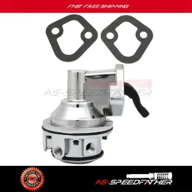 Asf162803r01 As Speedfather For Chevy Small Block 350 High Volume Mechanical Fuel Pump Chrome 1/4 Inch Fitting