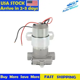 Hrc0253-r-c Auto-winner Electric Fuel Pump 97 Gph 7 Psi Universal Red For Holley Demon Carburetor Chrome