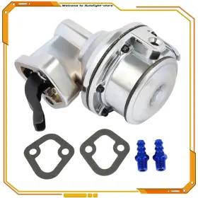 At16279301s Autolight-store For Chevy High Volume Chrome Mechanical Fuel Pump Gas 150 Gph Small Block
