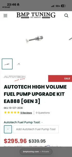 10127203k Autotech High Pressure Fuel Pump Kit