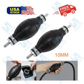 6657734 Baileparts 2pcs 3/8ftft10mm Fuel Pump Hand Primer Bulb For Bobcat 843 773 763 753 751 743
