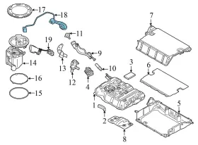 16118741777 Bmw 2018-2020 530e - In-tank Fuel Pump Wiring Harness Connector / Pigtail #3