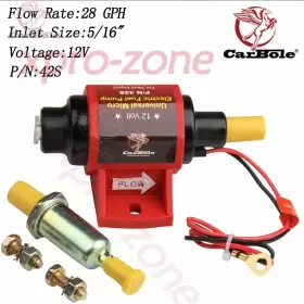 Carbole 42s Low Pressure 2-3.5psi Micro Electric Fuel Pump Polymer Boat Bilge Red #2
