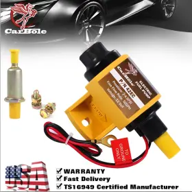 Cu822-42ec Carbole 12v Edelbrock Micro In-line Electric Fuel Pump 38gph Gas/e85 5/16 4.5psi New