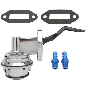 12361356 Csdex Mechanical Fuel Pump Chrome For High Volume Ford Bb 351c 351m 400m 1/4 Inch Npt
