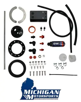 9-301-ux1 Deatschwerks Universal Ux1 Module With Dw300 Fuel Pump And Bucket 340lph 40psi