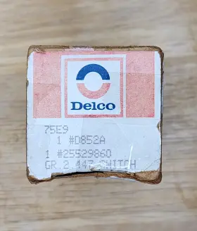 25529860 Delco D852a Brake Light Switch