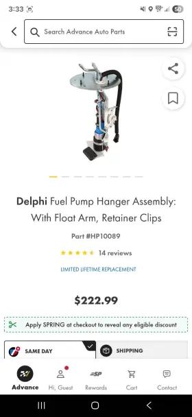 Hp10089 Delphi Electric Fuel Pump Gas New For F150 Truck F250 Ford F-150 F-250