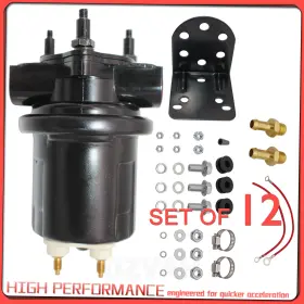 Lz3105 Dzvah 12pcs Universal Rotary Vane Electric Fuel Pump 18 Psi 100 Gph 3/8 Inch Npt Threads