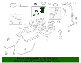 Bb5z-9h307-d Ford Genuine Fuel Pump Assembly #2