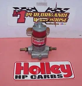 6145-2 Holley Vintage Red Electric Fuel Pump Hot Rod Rat Tested Good Today