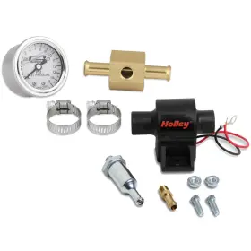 9109620 Holley 12-427 Mighty Mite Electric Fuel Pump With Press Gauge