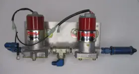 L-6145-2 Holley 2 - Vintage Race Car Red Electric Fuel Pumps Used Tested 12v Both Work #2
