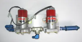 L-6145-2 Holley 2 - Vintage Race Car Red Electric Fuel Pumps Used Tested 12v Both Work #3