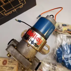 12-802 Holley Performance Vintage 80s Electric Fuel Pump With Regulator Blue 12v 110 Gph #2