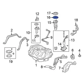 17574s84a01 Honda Oe For Accord 1998-2002 Fuel Pump Tank Seal