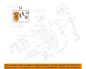 170401cb0d Infiniti Fuel Pump Assembly 3.7l 6 Cylinder Fits 10-13 Fx Series 7502870 #3