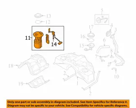 170404hk1a Infiniti 2017 2018 2019 Q50 Oem Pair Of Fuel Pump Sending Unit 3.0l #3