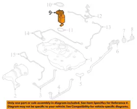 17040hg00a Infiniti Fuel Pump 2.0l 4 Cylinder Assembly Fwd Fits 17-19 Qx30 #3