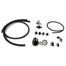 Maperformance 796716567066 Map Afpr Fuel Pressure Kit With Aem Regulator Black Hose For Mitsubishi Evo 10 X