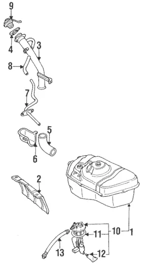 Mb698857 Mitsubishi Genuine Fuel Gauge Sending Unit