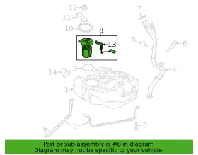 Pfs-1189 Motorcraft Fuel Pump And Sender Assembly Fits 12-17 Ford Focus 2.0l-l4