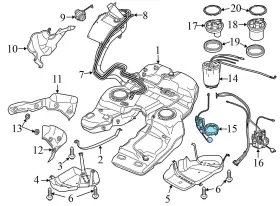 95862083201 Porsche 2011-2018 Cayenne - Right Fuel Gauge Level Sensor / Sending Unit #3