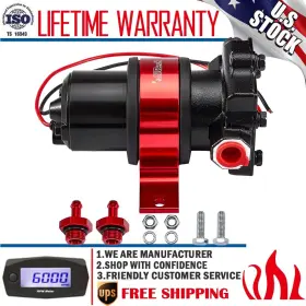 12-802-1 Precision Auto Labs 110 Gph Electric Fuel Pump 13-14 Psi Replaces Flow 12v Universal