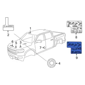 52030385ac Ram Oe For 1500 2020-2024 Fuel Information Label