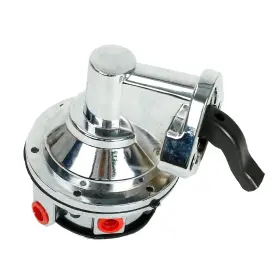 Sf5007 Siliconehosefactory For Sbc Chevy High Volume Replacement Chrome Mechanical Fuel Pump 305 350 400