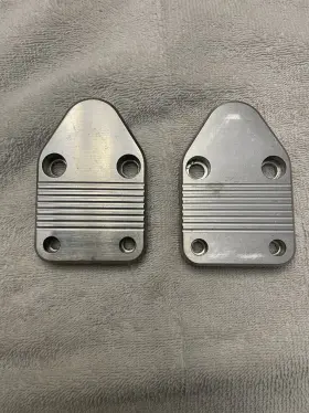 6257pol Super Sunny Polished Aluminum Chevy Fuel Pump Block Off Plate 283 305 327 350 383