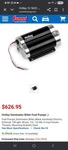 Holley Dominator Billet Fuel Pump 12-1600. Fixed Price $550.00.