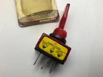 Dorman 85910 Red Glow Lever Toggle Switch, 20 Amp 12V, Single Throw. Fixed Price $7.99.
