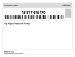 Genuine Bmw Rp High Pressure Pump 13-51-7-616-170 New. Fixed Price $1027.78.