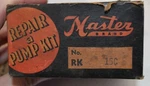 Master Brand Repair Pump Kit No. Rk 15C. Fixed Price $15.95.