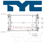 Tyc Radiator For 1995-2000 Chrysler Cirrus 2.0L 2.4L 2.5L L4 V6 Cooler Nx. Fixed Price $159.40.