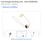New Oem Gm Fuel Gauge Sending Unit 2007-2013 19300976 Replaces 19168426. Fixed Price $165.00.