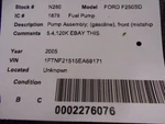 Fuel Pump Assembly Gasoline Front Fits 05-07 Ford F250SD Pickup 195634. Fixed Price $54.40.