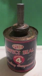 1920S 30S Hot Rod Perfect Oil Tin Can Aviation Sealing Compound Ford. Fixed Price $230.00.