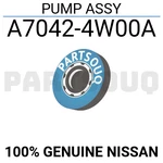 A70424W00A Genuine Nissan Pump Assy A7042-4W00A. Fixed Price $298.32.