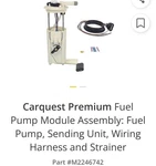Fuel Pump Module Assembly Carquest M2246742. Fixed Price $50.00.