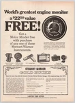 Motor Minder Stewart-warner Gauge Fuel Efficiency 1975 Vintage Print Ad. Fixed Price $12.85.