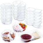 15 Pcs 3 Shapes Oz Mini 2 Compartment Reusable Snack Containers With Lids. Fixed Price $12.17.