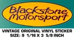 Blackstone Motorsport - Vintage Original Vinyl Decal Sticker Racing. Fixed Price $9.42.