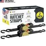 Dc Cargo Mall Auto Retractable Ratchet Straps (2-PACK) X 10 , Black. Fixed Price $68.88.