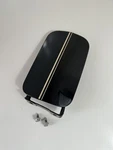 1986-1991 Mercedes W126 Black Fuel Tank Door Lid W/ Screws. Oem. Fixed Price $38.00.