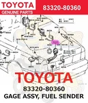 Toyota Genuine 1997-2000 Lexus LS400 Gage Assy, Fuel Sender 83320-80360. Fixed Price $155.41.
